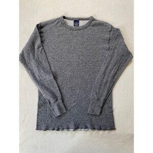 Vintage Made in USA Duofold Mens Large Thermal Shirt Gray Wool Blend Base Layer